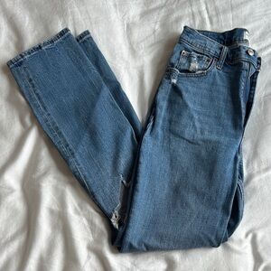 ABERCROMBIE + FITCH slim straight ultra high rise jean